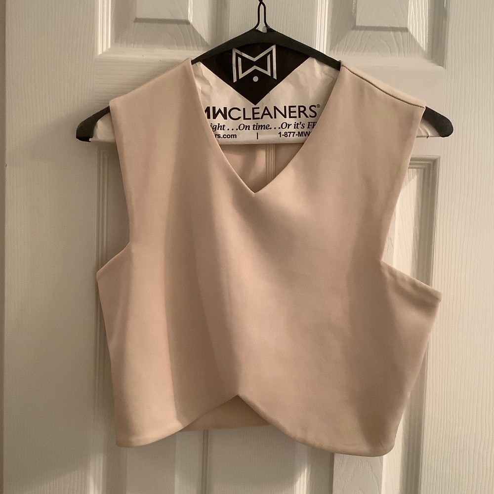 Beige crop top